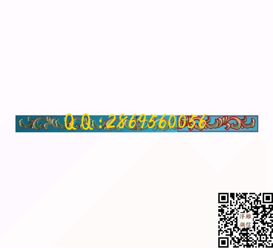 洋花186-2672_欧式木门长条洋花贴花门上花门芯门楣精雕图浮雕图